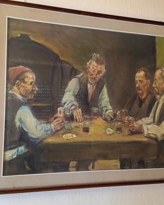 Quadro grande scena di genere 113*93 cm