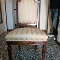 Tavolo con 6 sedie anni 70 lavorazione testa di le