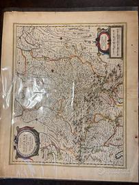 Carta geografica Ducato Modena Janssonius 1639