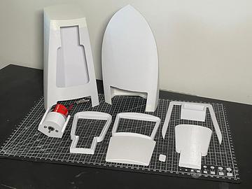 Modello di barca stampato in 3d