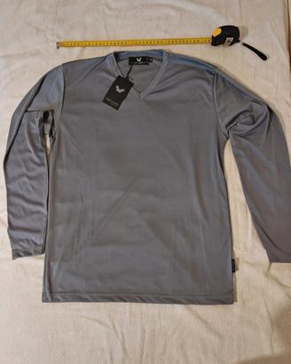 Maglia Maniche lunghe Grigia Lucida Nuova M