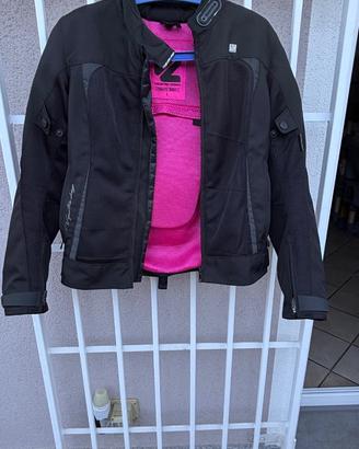 Giacca moto donna + casco + guanti