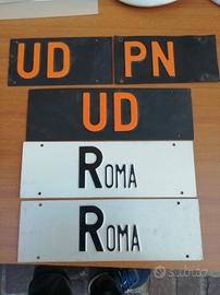 Targa alluminio plastica Auto d'epoca vintage