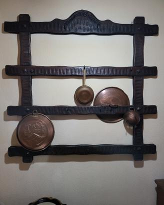 Antico Portapentole Rustico del 1900  Legno 