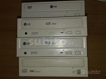 1 Masterizzatore + 2 Let. CD + 1 Lettore DVD LG