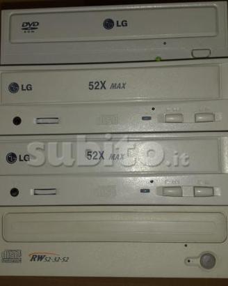 1 Masterizzatore + 2 Let. CD + 1 Lettore DVD LG