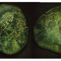 Moneta Bizantina Alessio II Angelus AE Trachy