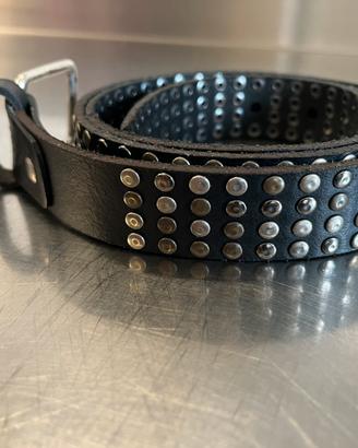 Cintura con borchie vera pelle.