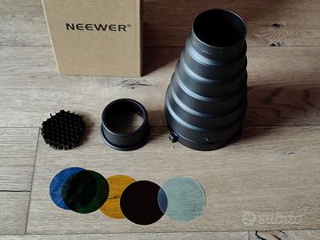 Snoot diffusore con griglia e gel colorati Neewer