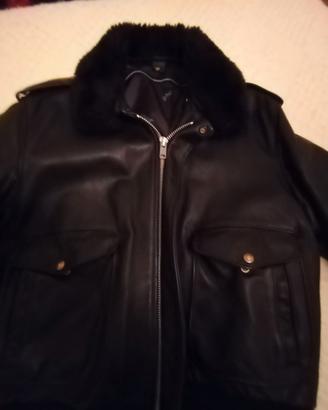 Giubbotto pelle nero schott aviatore us 44 top gun