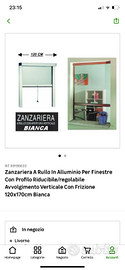 Zanzariera a rullo in alluminio per porte/balconi 