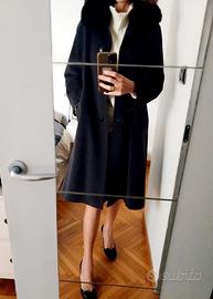 Cappotto Piacenza 100% Lana e collo in pelliccia