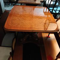 tavolo intarsiato allungabile 