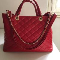 Borsa  pelle matelassé rossa