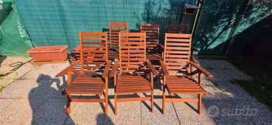 Set di 6 sedie reclinabili Ikea Applaro