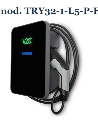 Wallbox trydan 7,4 KW mod. TRY32-1-L5-PF