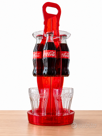 Espositore porta bottiglie e bicchieri Coca-Cola