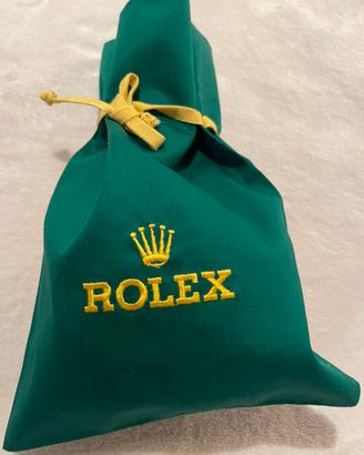Rolex Borsa Con Logo Verde, Nuova