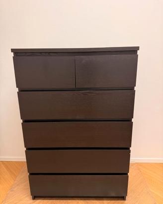 IKEA MALM 6 cassetti marrone/nero 80x48x123 – €80