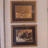 2 stampe lamina dorata dufex