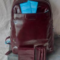 zaino piquadro marrone in pelle 