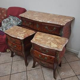 Tris Camera da Letto in Stile Luigi XV – Comò e Co