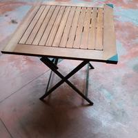tavolo pieghevole in legno da giardino 70x70