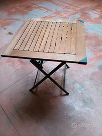 tavolo pieghevole in legno da giardino 70x70