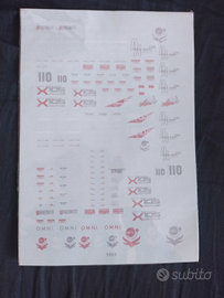 Water decals nuove per gundam rg-mg-pg