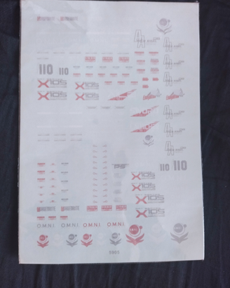 Water decals nuove per gundam rg-mg-pg
