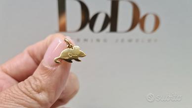 Ciondolo Charm DoDo Topo in Oro 18 kt 2 Gr