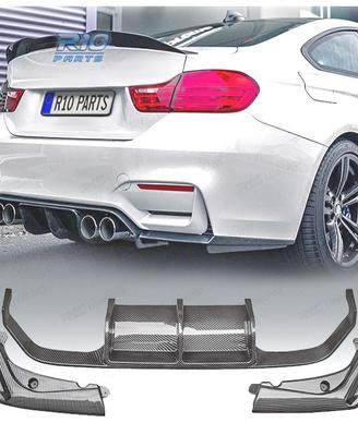 DIFFUSORE BMW F80 F82 F83 LOOK M4 CARBONIO DOPPIA