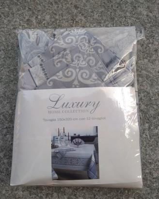 Tovaglia 150x320 cm con 12 tovaglioli Luxury