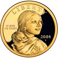 U.S. Dollaro SACAGAWEA d'oro nativo americano