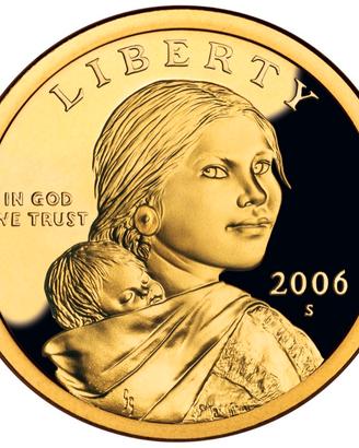 U.S. Dollaro SACAGAWEA d'oro nativo americano