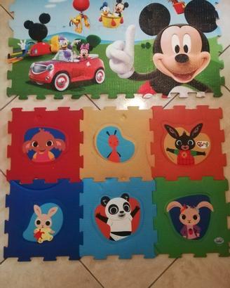 tappeto puzzle Disney Topolino e Bing 