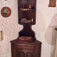 angoliera noce scuro rustica 