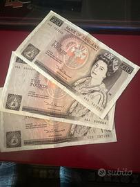 Banconote sterlina vintage