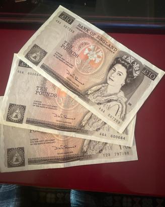 Banconote sterlina vintage