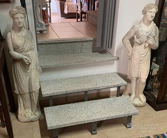 Sardegna statue in marmo di Carrara fine 800 alte