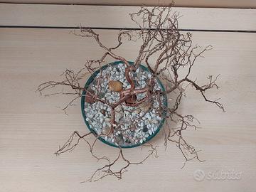 Centrotavola artistico pianta ornamentale in rame