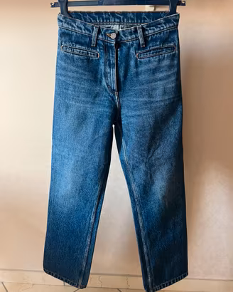 Jeans denim dritto vita alta T.40