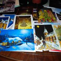 Biglietti d'auguri natalizi pasquali d'epoca retrò