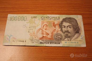 Banconota 100000 Lire, Caravaggio 1994