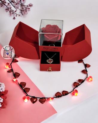 Set Scatola Rosa-Collana per San Valentino 