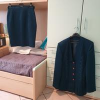 TAILLEUR BLU RICAMATO.