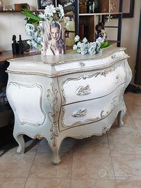comò bombato shabby L 130 x 50 x H 84