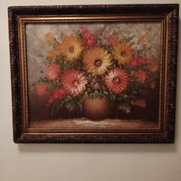 quadro con dipinto olio su tela 