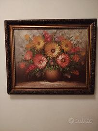quadro con dipinto olio su tela 