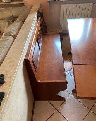 Tavolo in legno + 4 sedie e cassa panca 